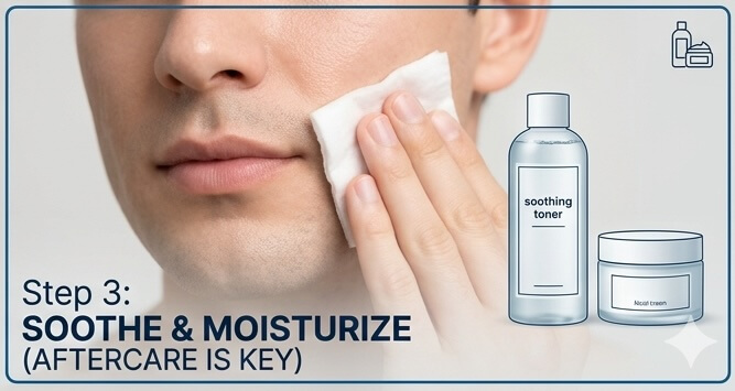 カミソリを持つ手と毛抜きを持つ手を並べ、それぞれのメリット（スピード、持続性など）を比較するテキストが付いた画像。